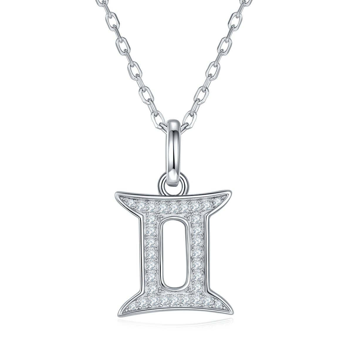 Gemini Moissanite Necklace from the Twelve Constellations Series